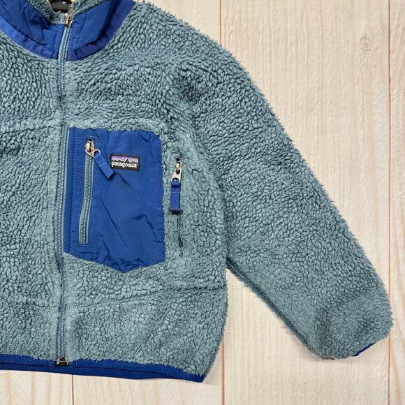 Vintage 2009 Patagonia Retro-X Cardigan Deep Pile Fleece Jacket Kids Size XS 5-6 - Picture 3 of 11